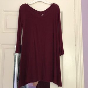 Maroon long sleeve shirt